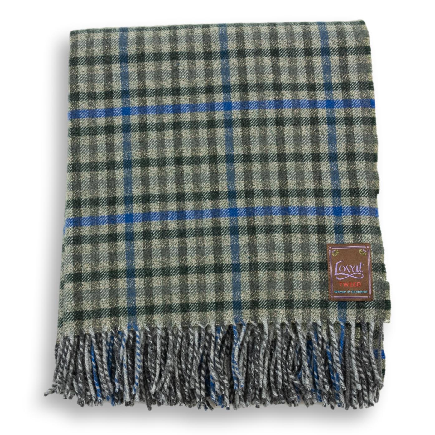 Multicolored Gun Club Check 100% Lambswool Blanket