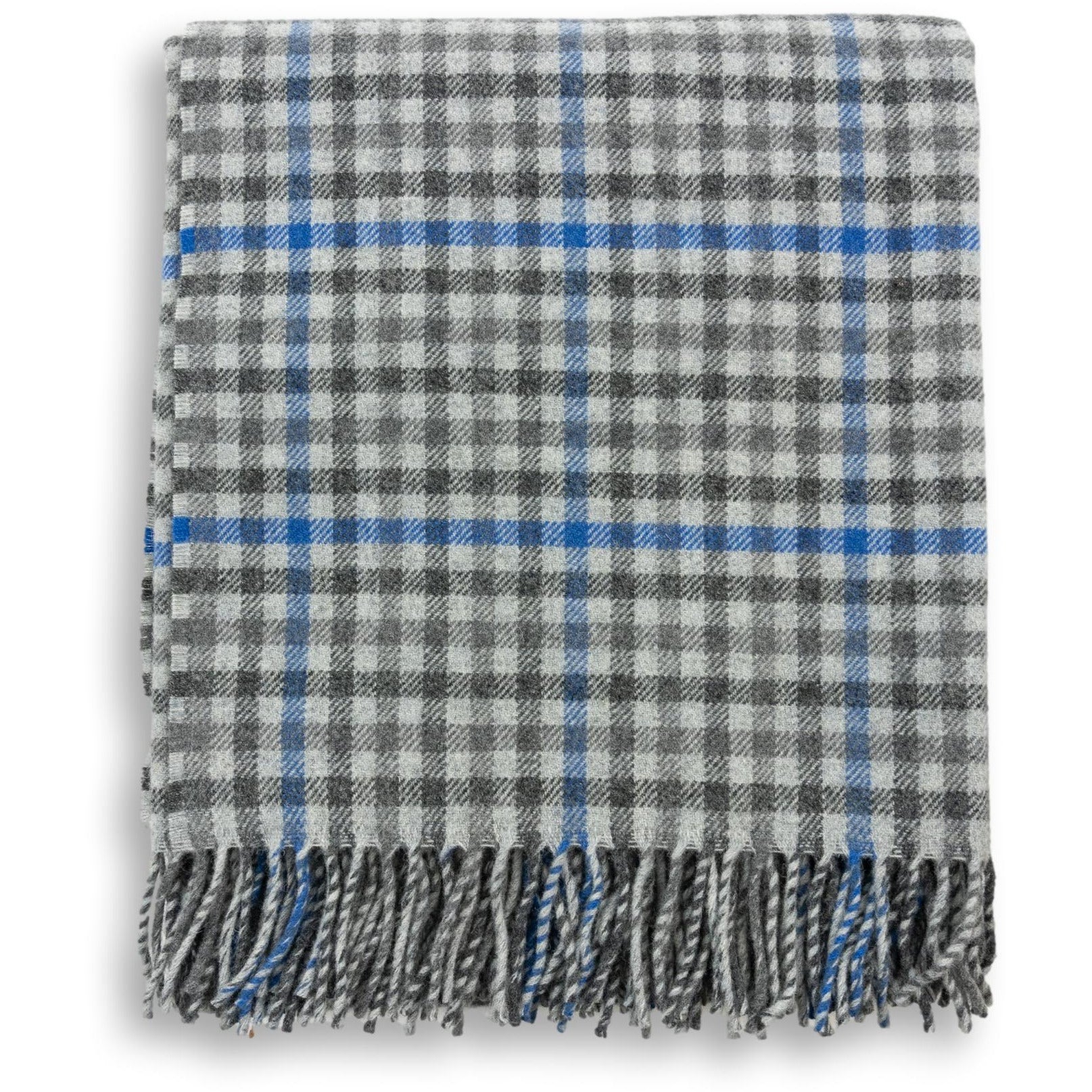 Multicolored Gun Club Check 100% Lambswool Blanket