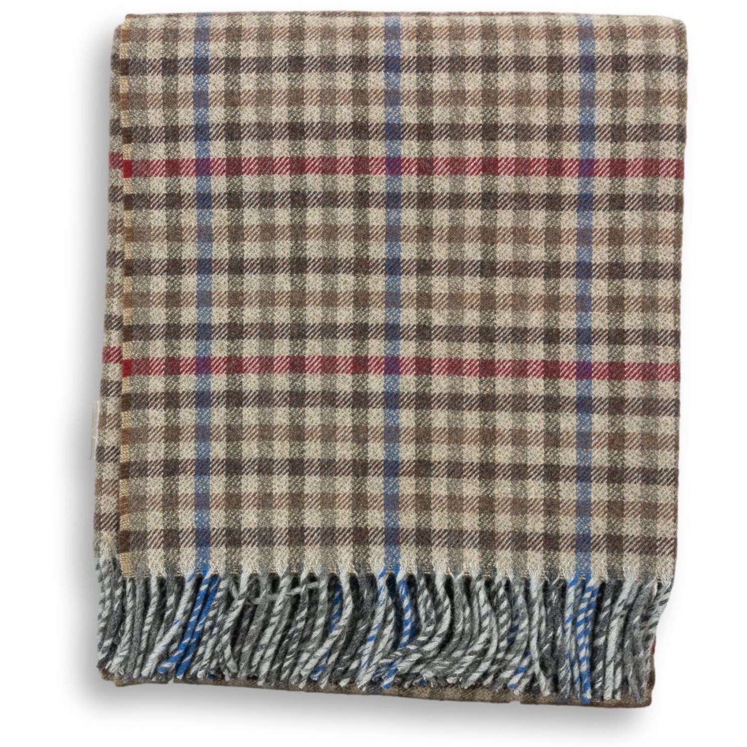 Multicolored Gun Club Check 100% Lambswool Blanket