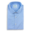 Light Blue with White Fine Stripe Spread Collar Dress Shirt