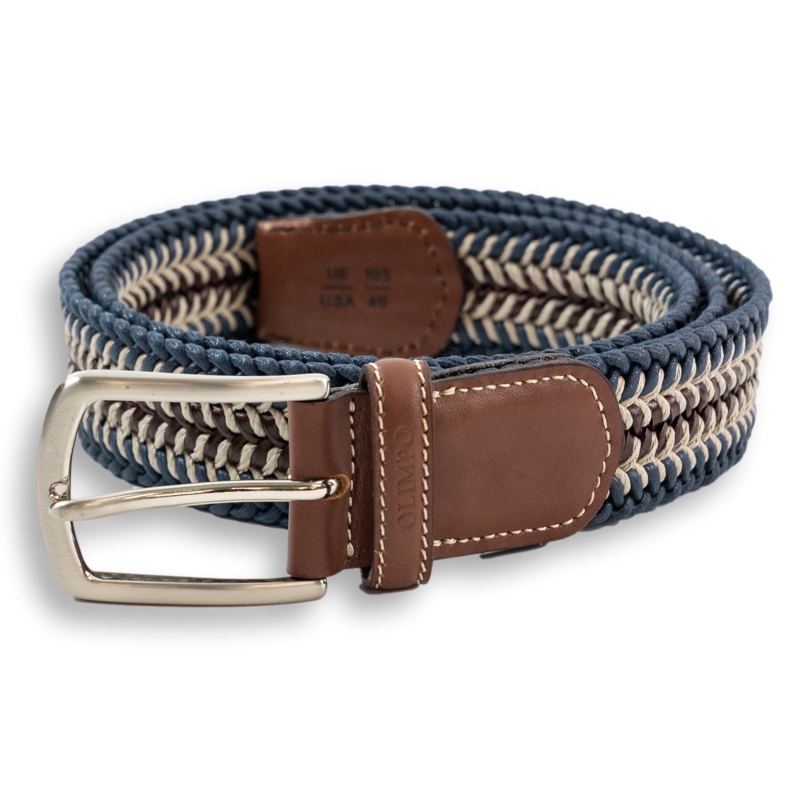 Leather Stretch Woven Belt