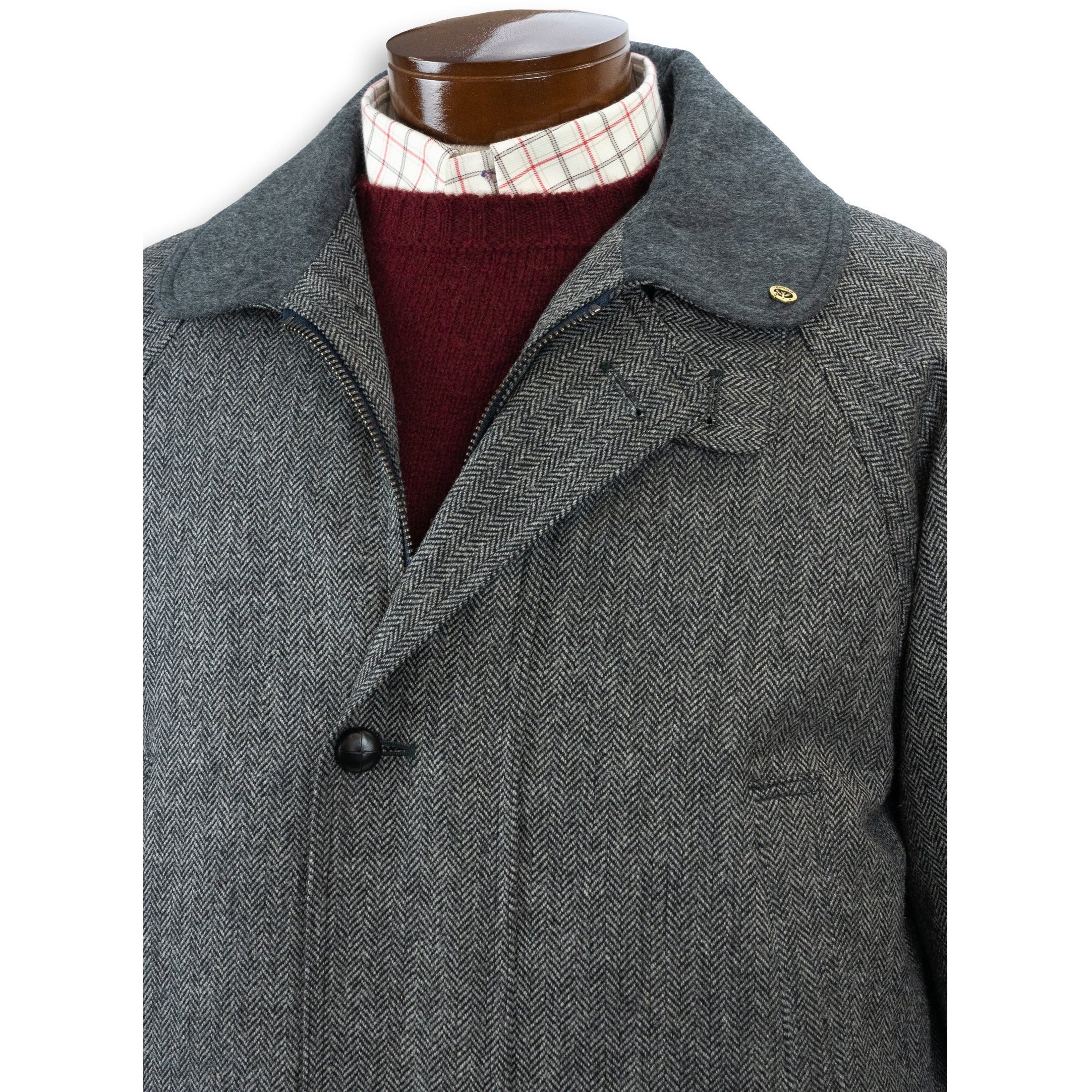 Chrysalis Chiltern Grey Herringbone Tweed Field Coat