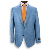 Light Blue with Green Windowpane Wool, Silk, and Linen Blend Loro Piana Sport Coat