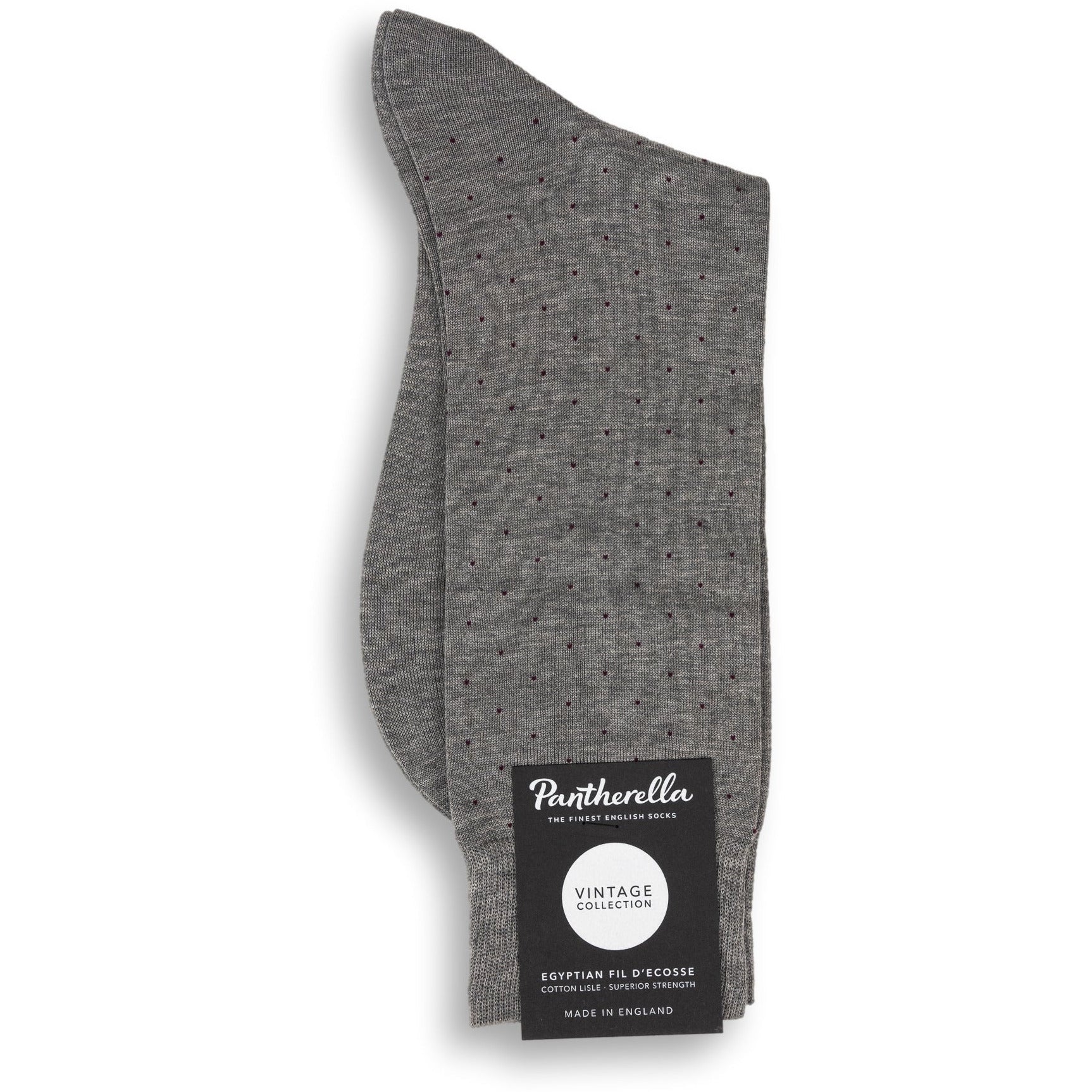 Gadsbury Pin Dot Cotton Mid-Calf Dress Sock