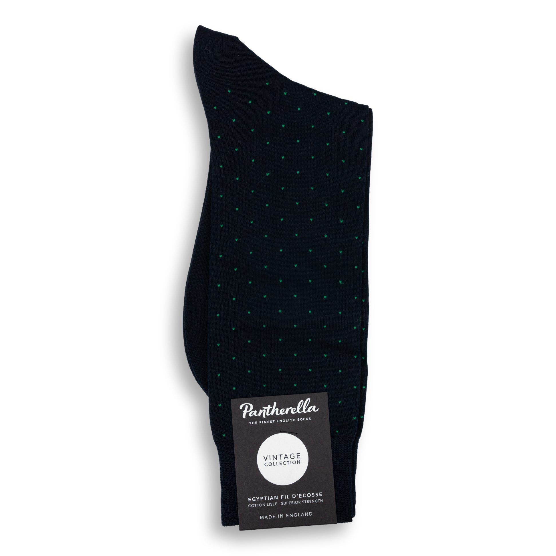 Gadsbury Pin Dot Cotton Over-the-Calf Dress Sock