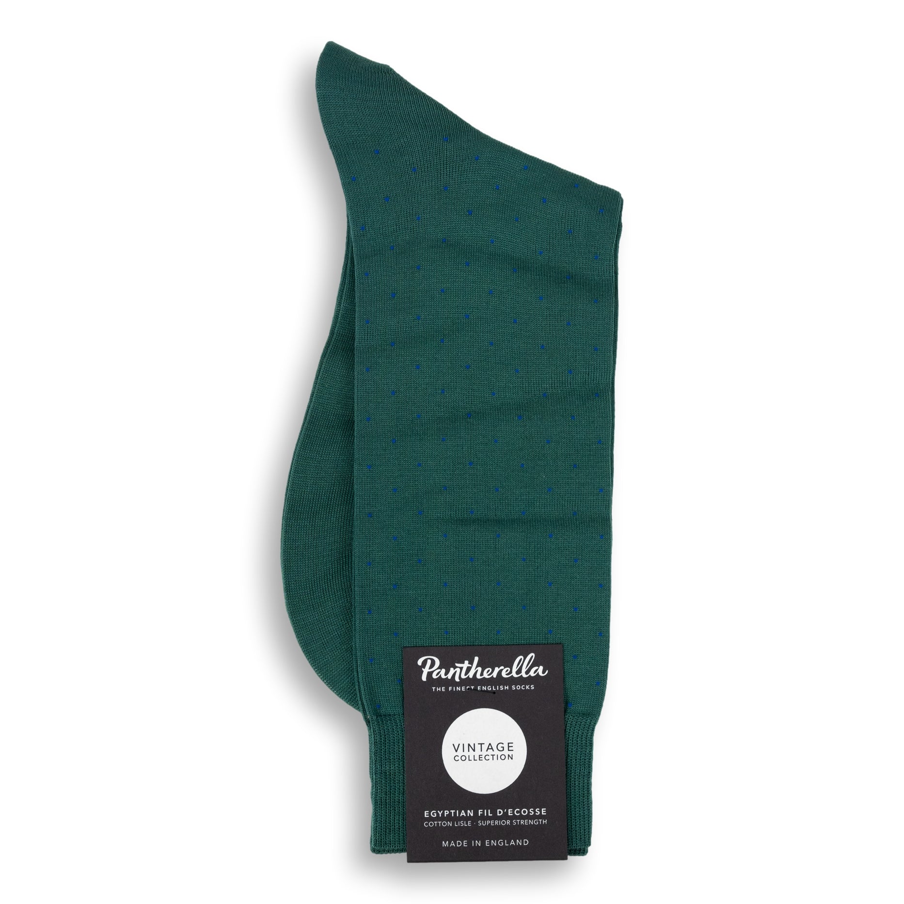 Gadsbury Pin Dot Cotton Over-the-Calf Dress Sock