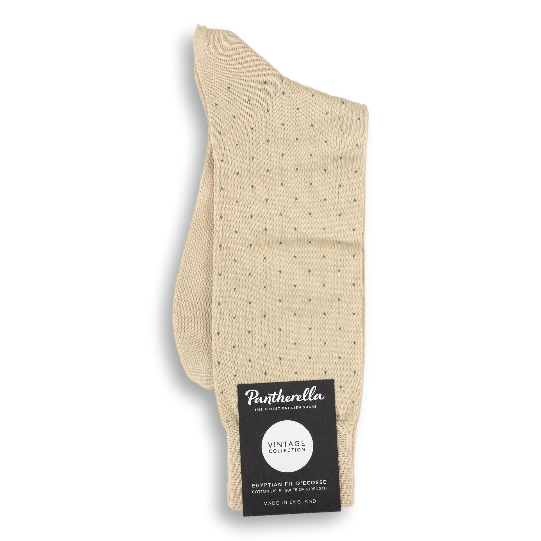 Gadsbury Pin Dot Cotton Mid-Calf Dress Sock