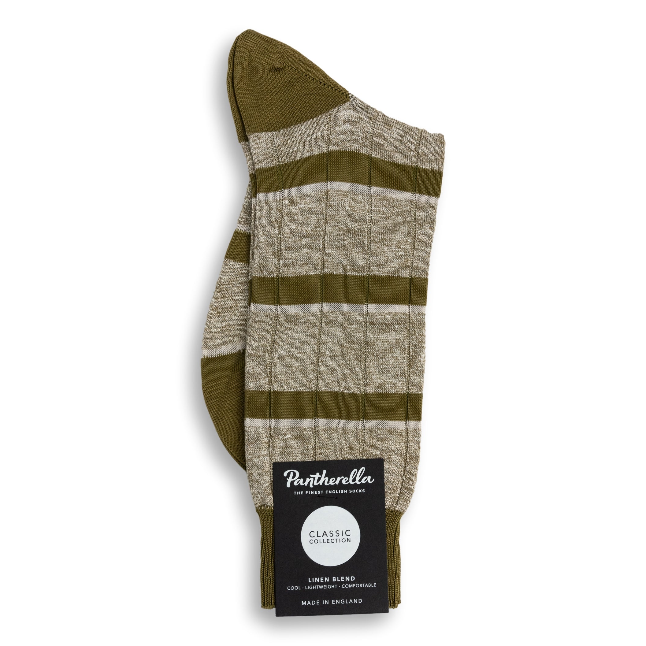 Samarkand Cotton and Linen Blend Mid-Calf Dress Sock