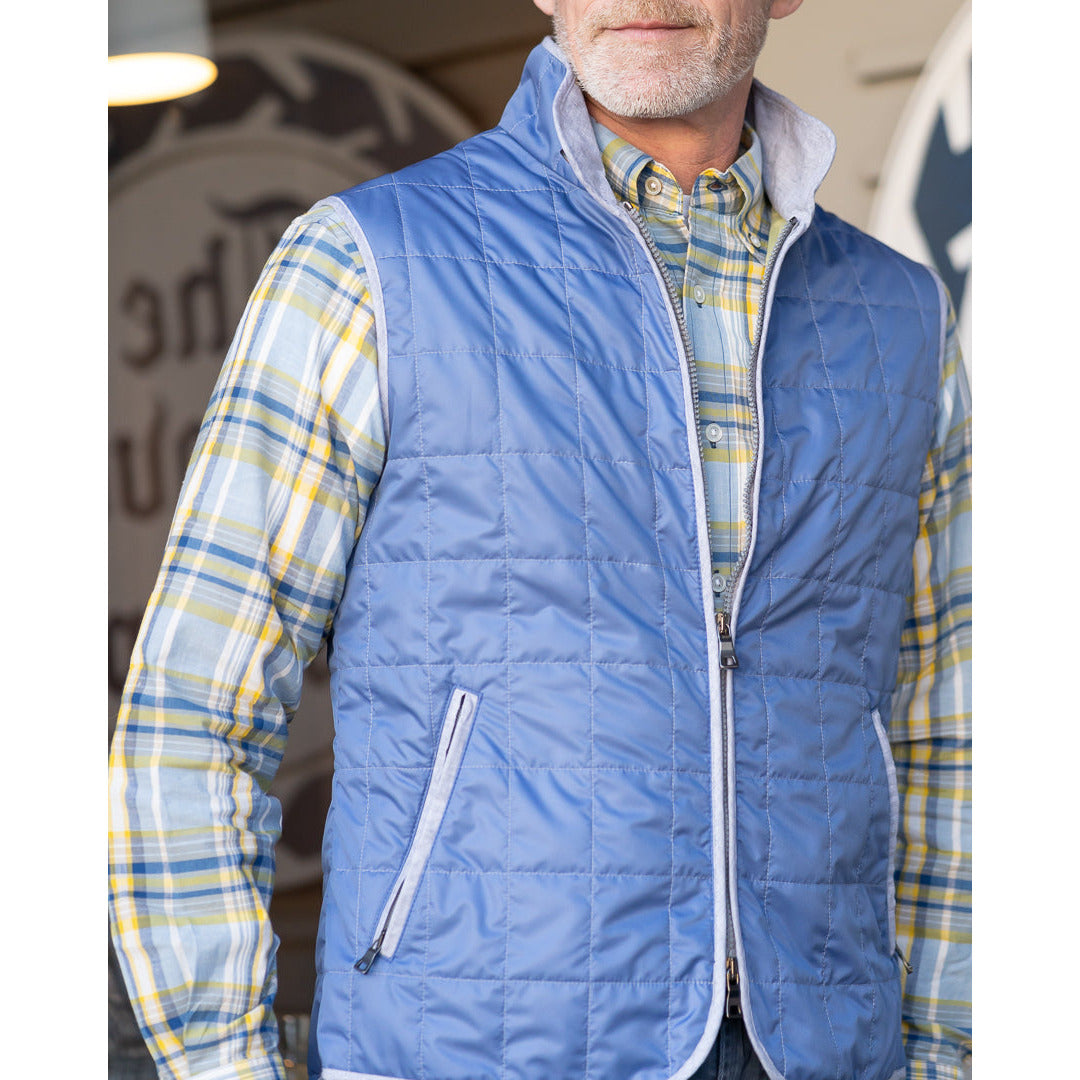 Light Blue Waterville Theo Quilted Vest