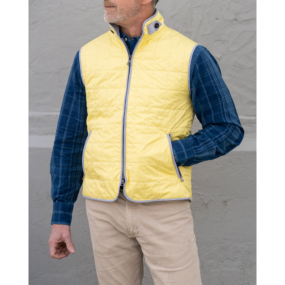 Soft Yellow Waterville Theo Quilted Vest