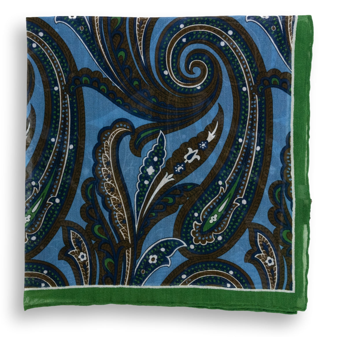 Paisley Pattern Cotton and Linen Pocket Square