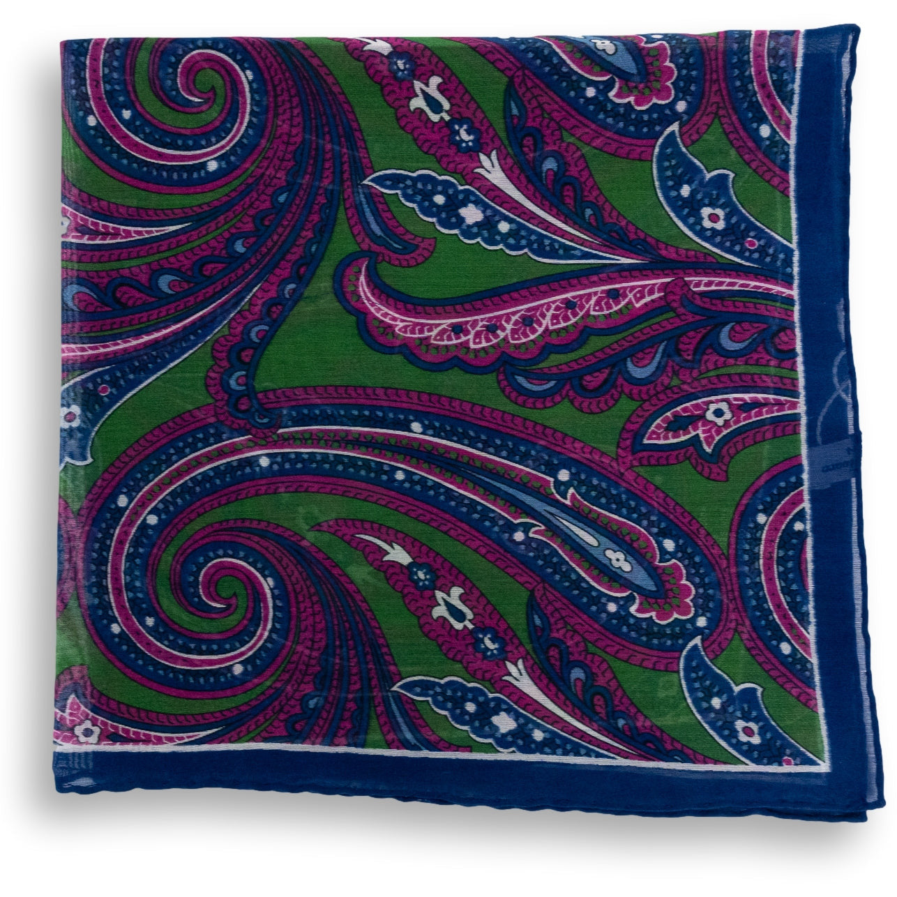 Paisley Pattern Cotton and Linen Pocket Square