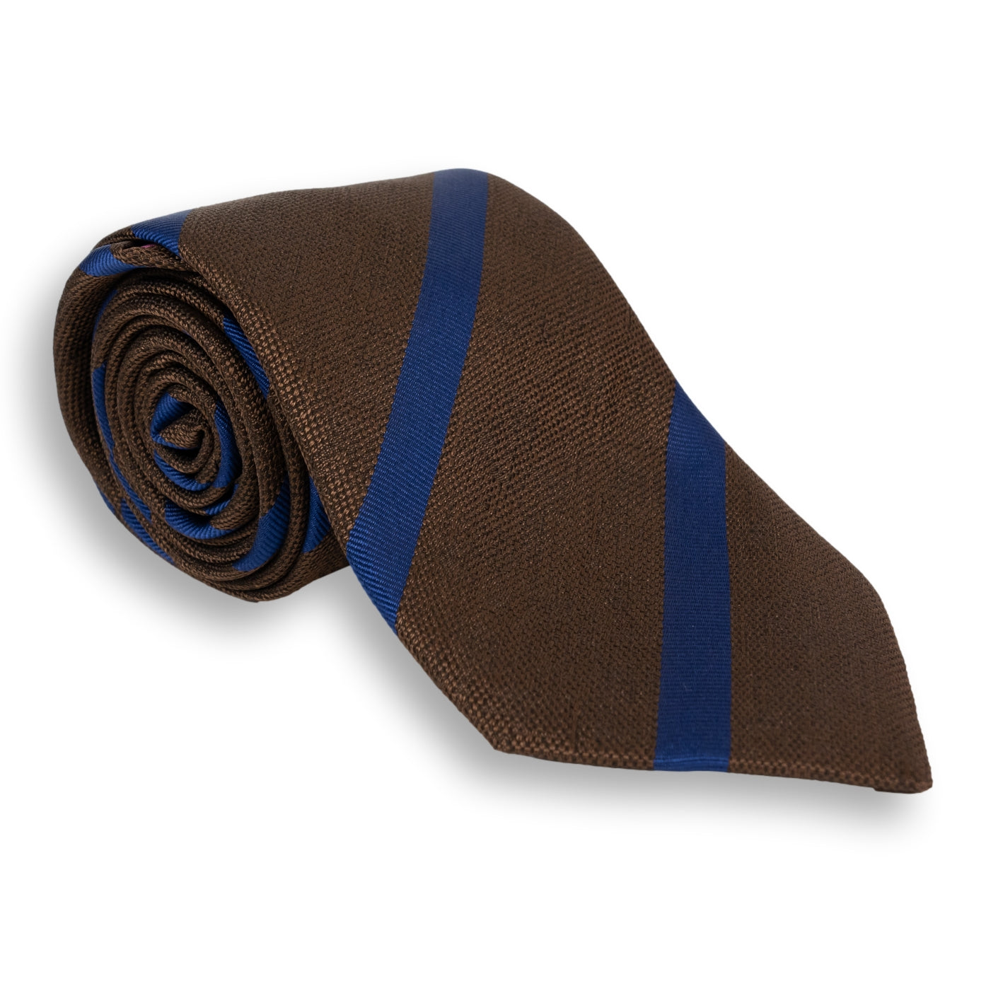 Basket Weave Reppe Stripe Silk Woven Tie