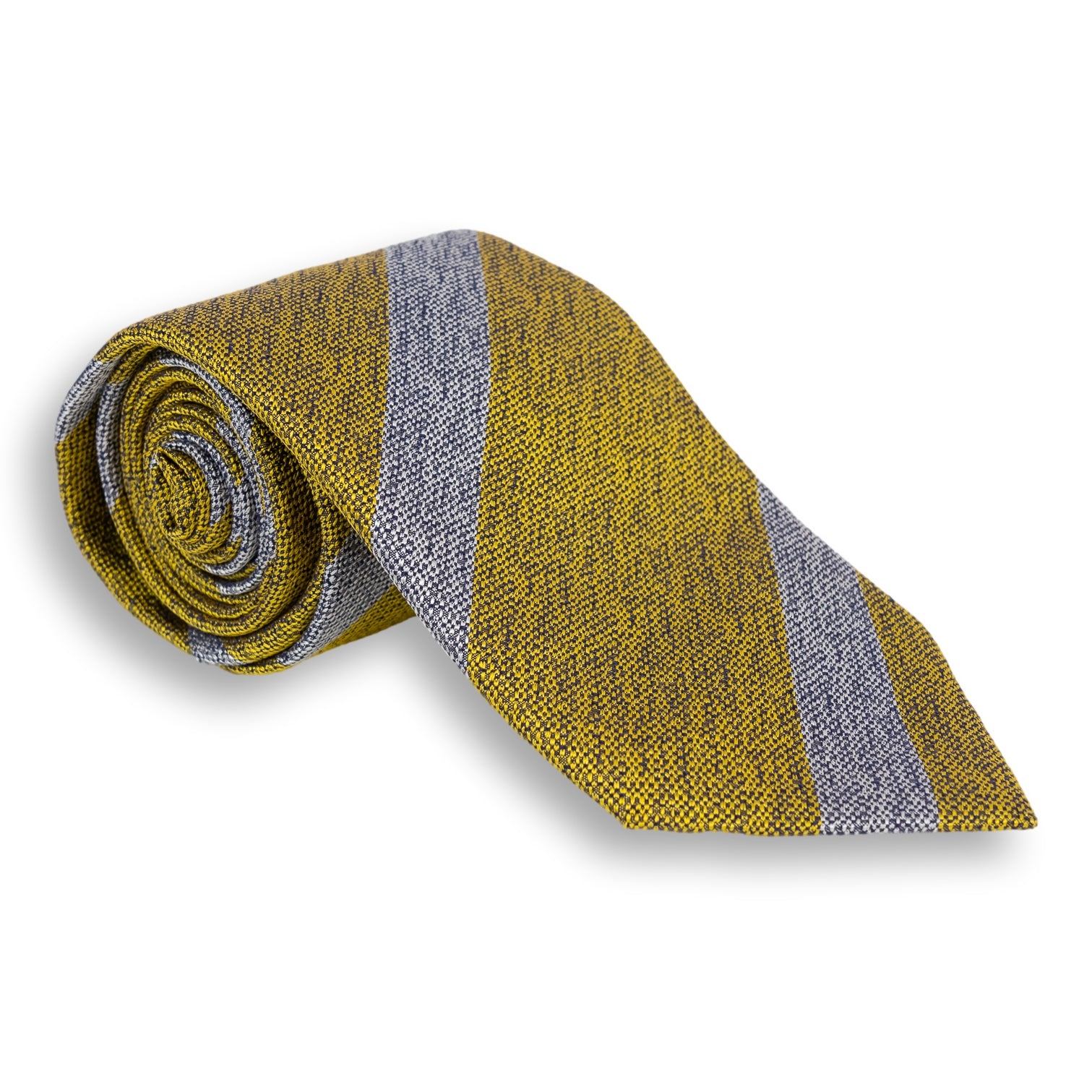 Basket Weave Stripe Silk Woven Tie