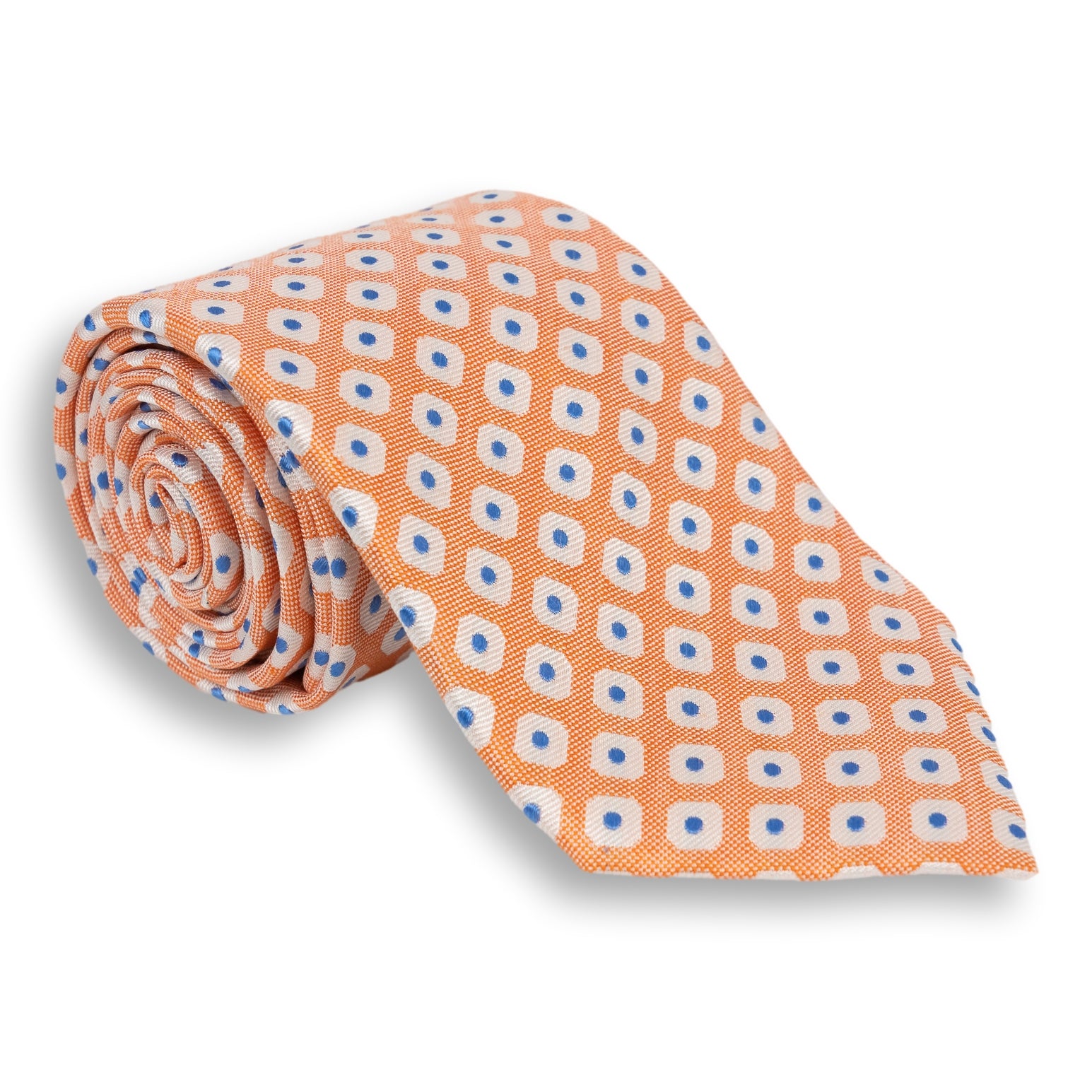 Diamond and Dot Silk Woven Tie