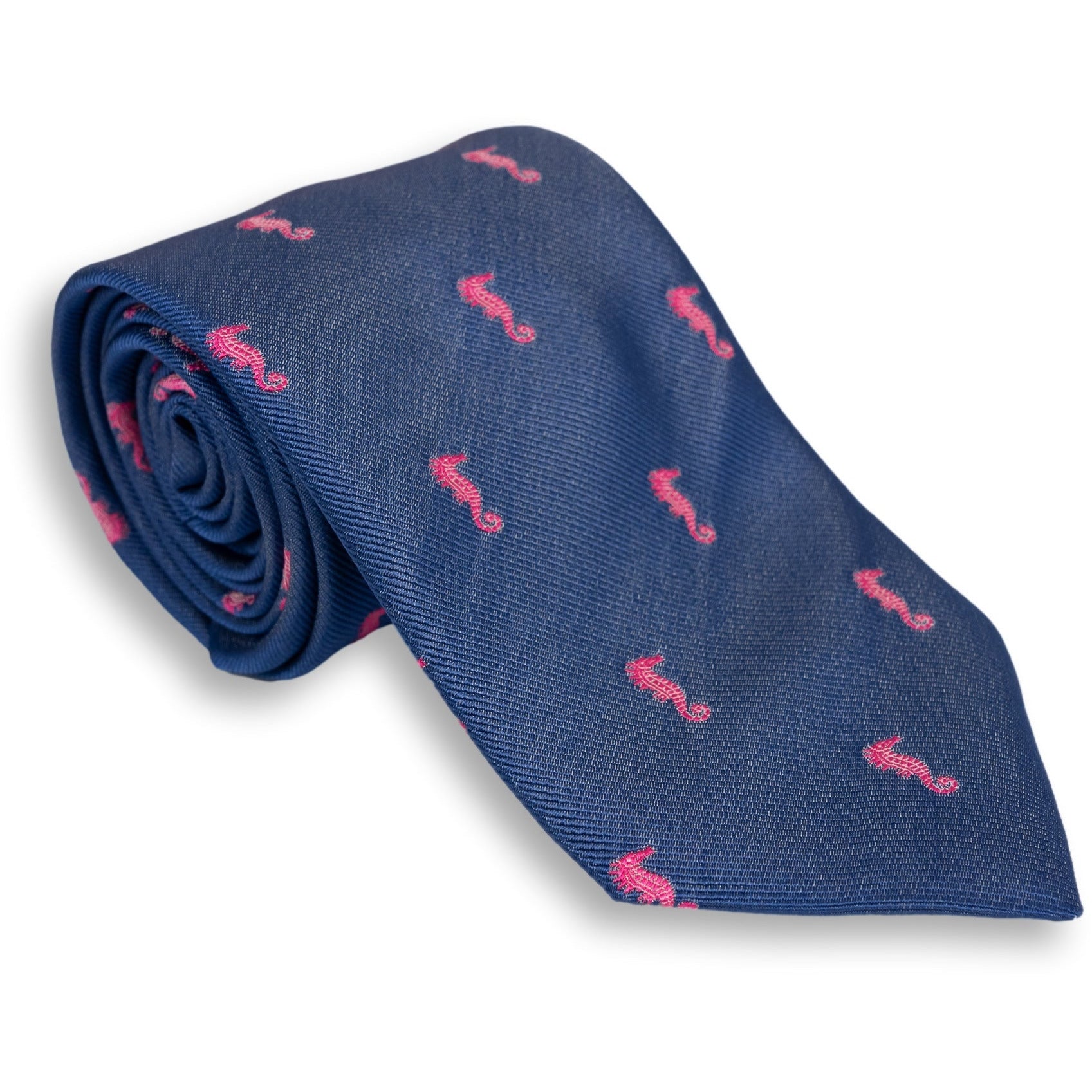 Sea Horse Silk Woven Tie