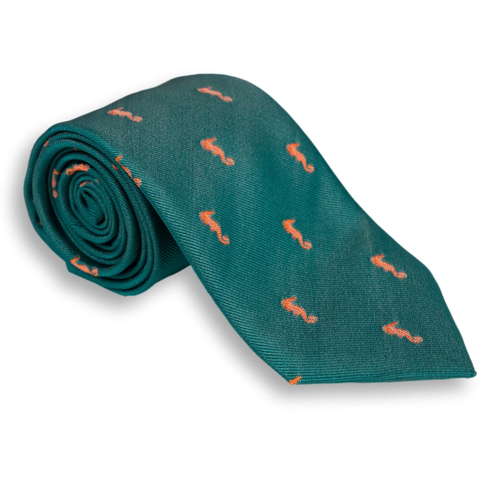 Sea Horse Silk Woven Tie