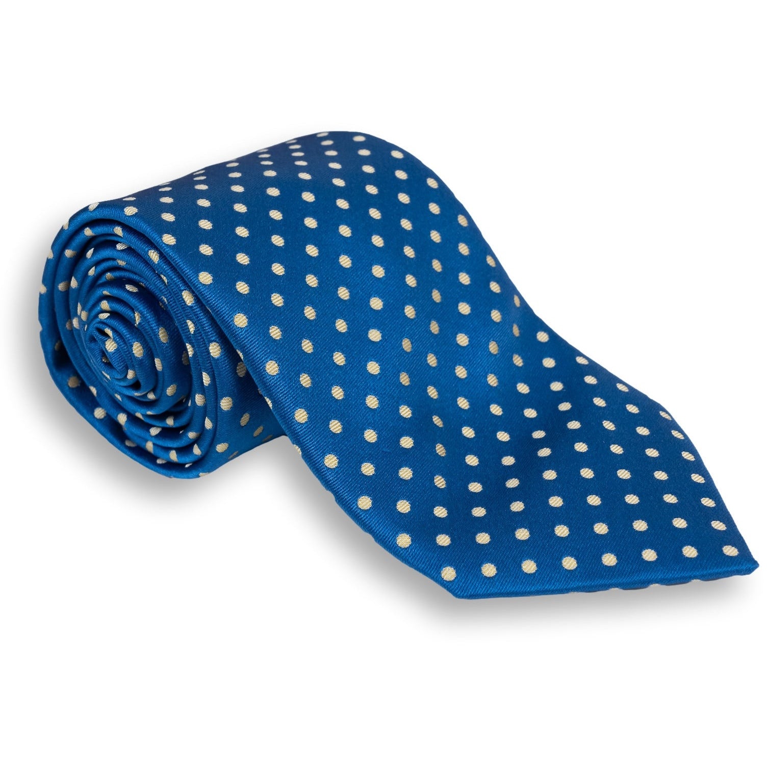 White Dot Woven Silk Tie