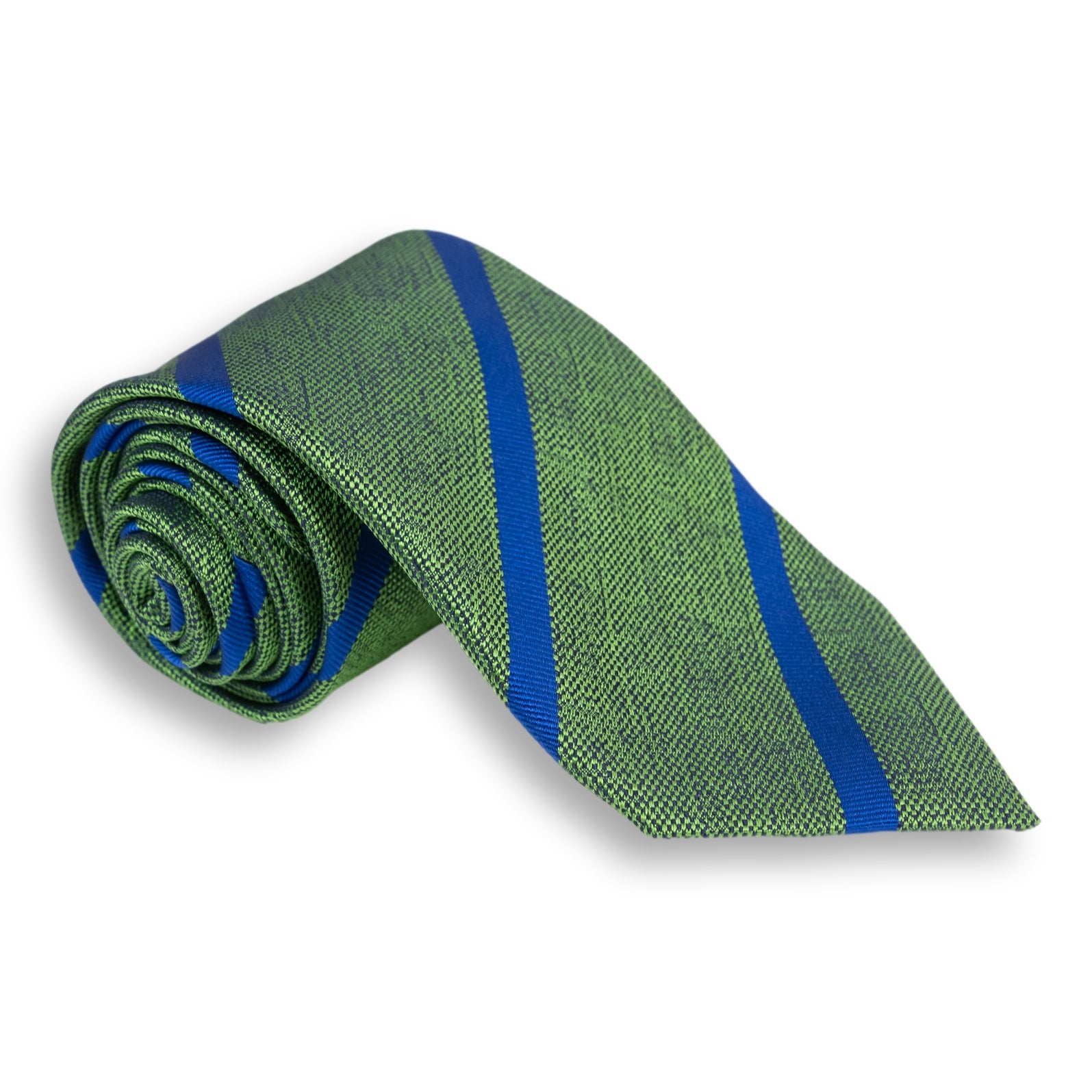 Basket Weave Reppe Stripe Silk Woven Tie