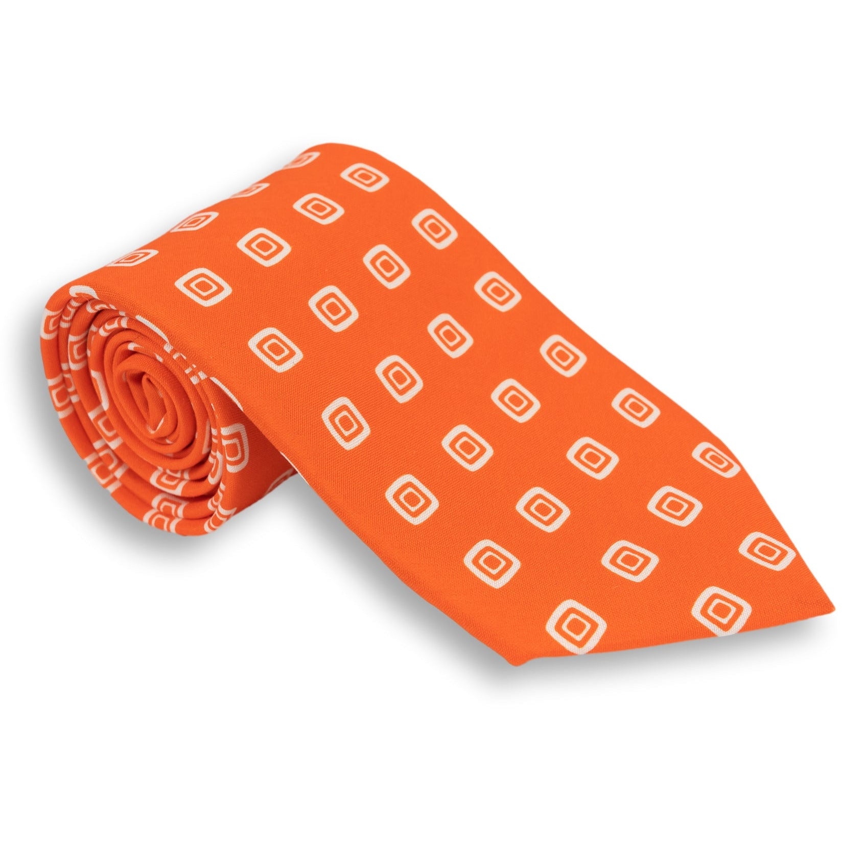 Abstract Multi-Square Silk Print Tie