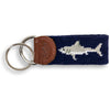 Great White Shark Needlepoint Key Fob