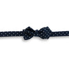 Navy with White Polka Dot Diamond Point Bow Tie