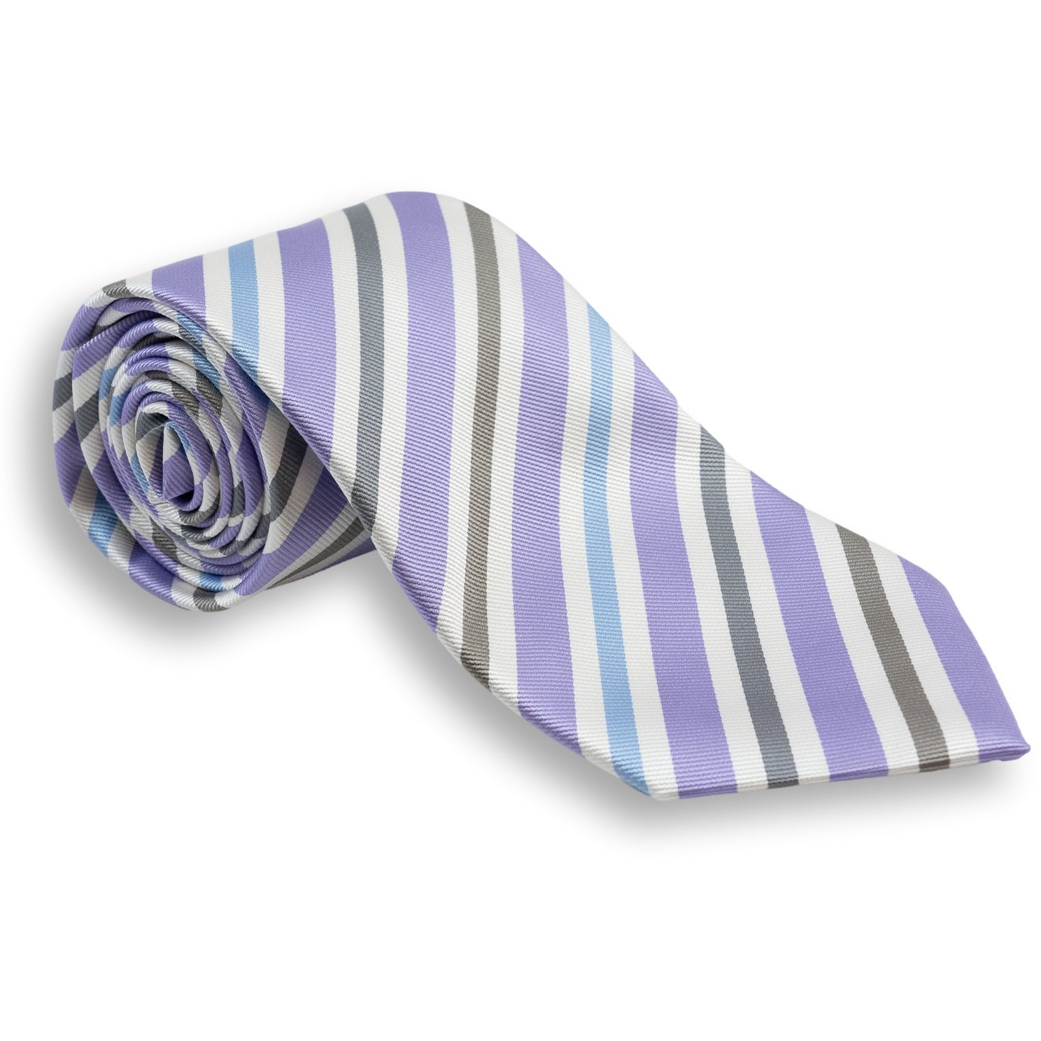 Multicolored Fun Repp Stripe Silk Tie