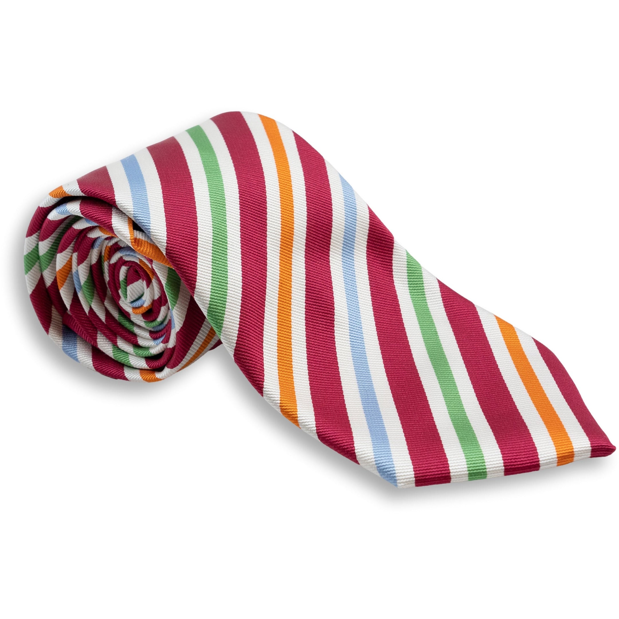 Multicolored Fun Repp Stripe Silk Tie