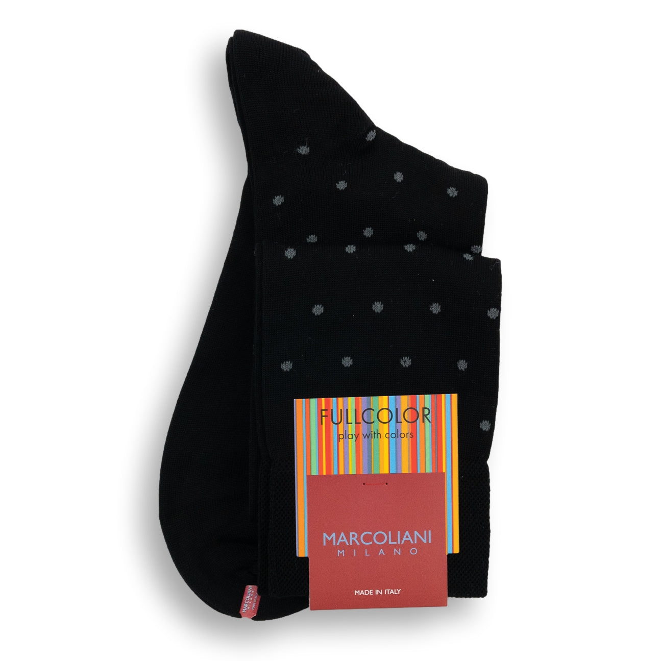 Pima Cotton Polka Dot Over the Calf Dress Socks