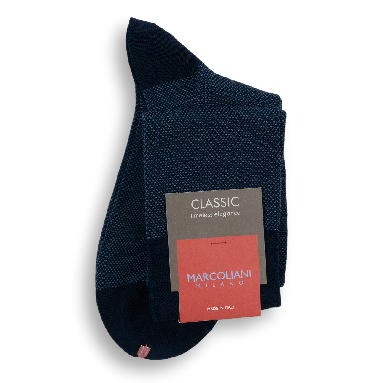 Pima Cotton Birdseye Over the Calf Dress Socks