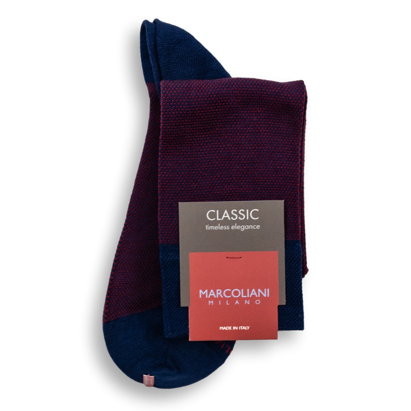 Pima Cotton Birdseye Over the Calf Dress Socks