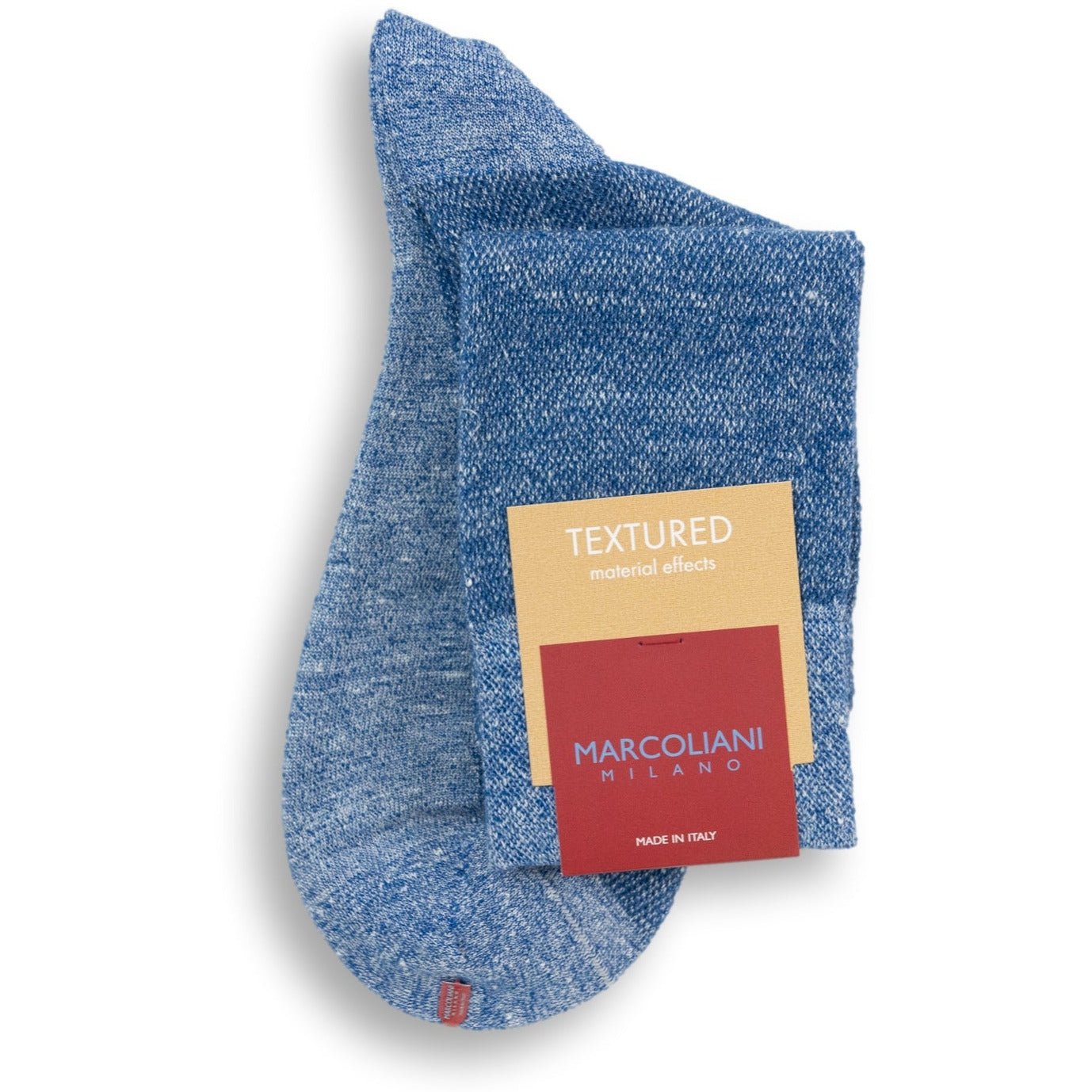 Linen Pima Cotton Blend Piqué Over the Calf Dress Socks