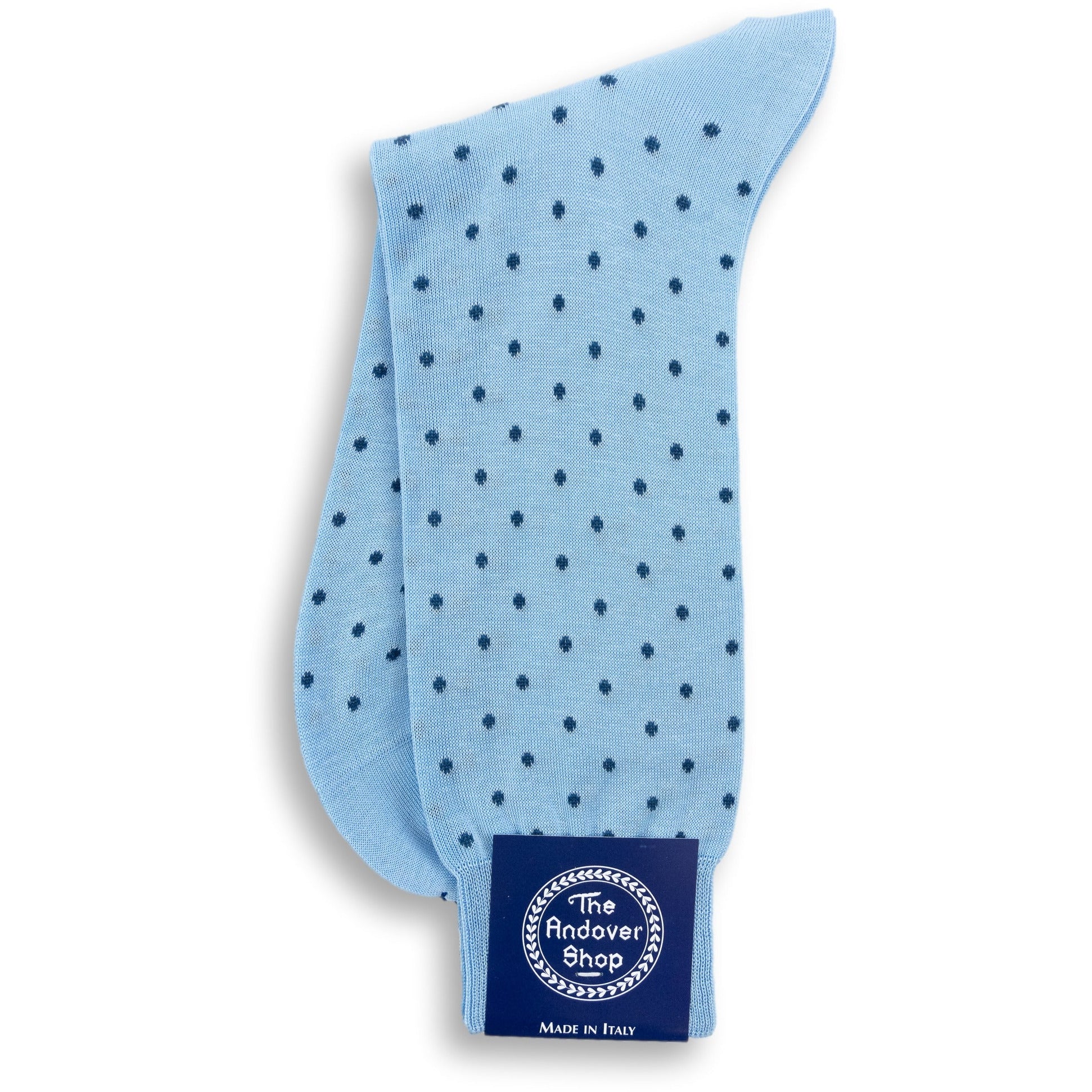 Mid-Calf Cotton Polka Dot Dress Sock