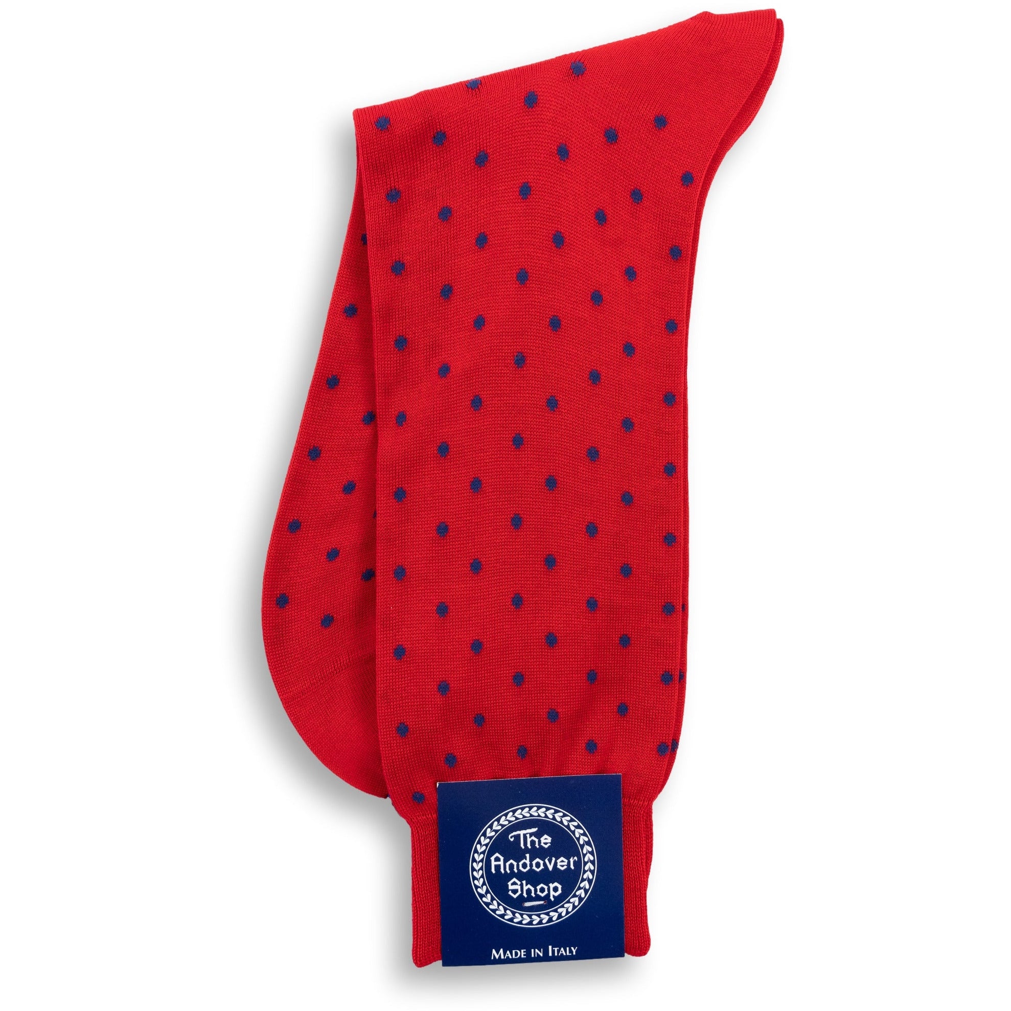 Mid-Calf Cotton Polka Dot Dress Sock