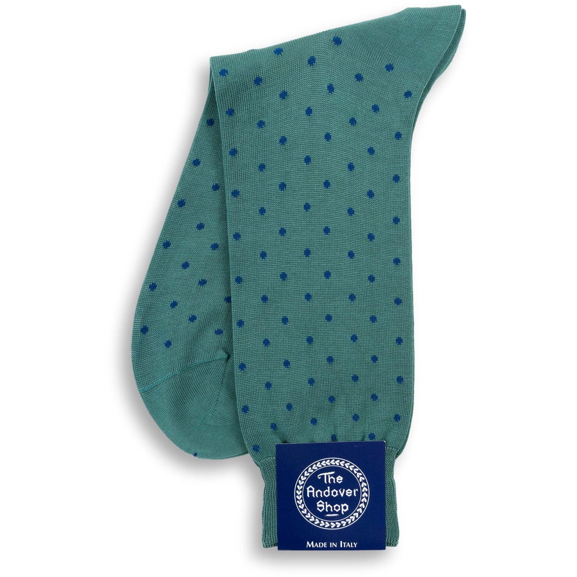 Mid-Calf Cotton Polka Dot Dress Sock