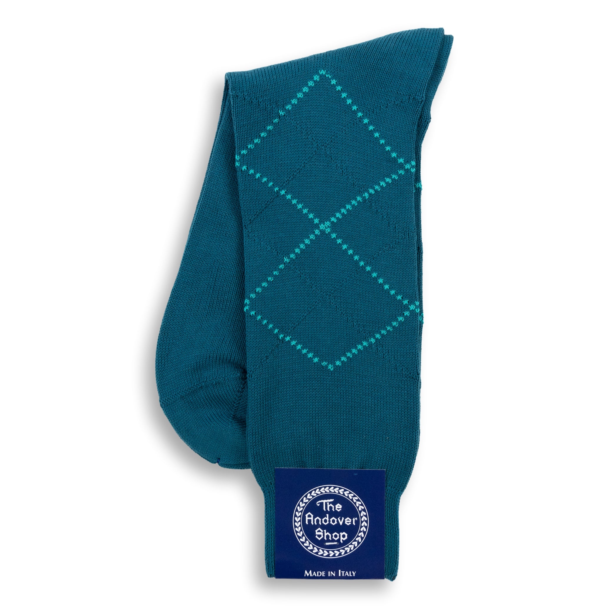 Mid-Calf Cotton Argyle Dress Sock