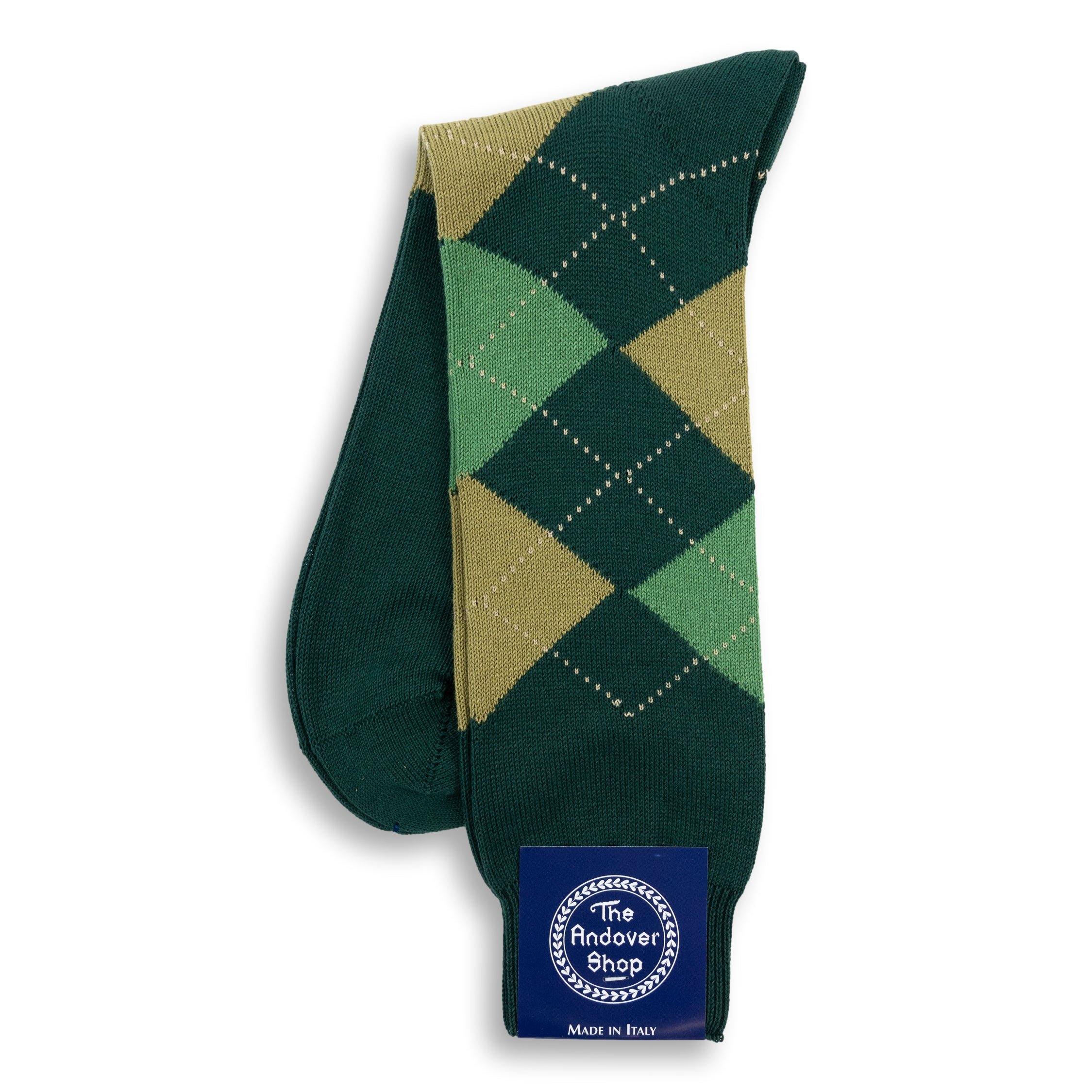 Mid-Calf Cotton Argyle Dress Sock