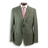 Light Green Herringbone with Red and Orange Worsted Wool Sport Coat