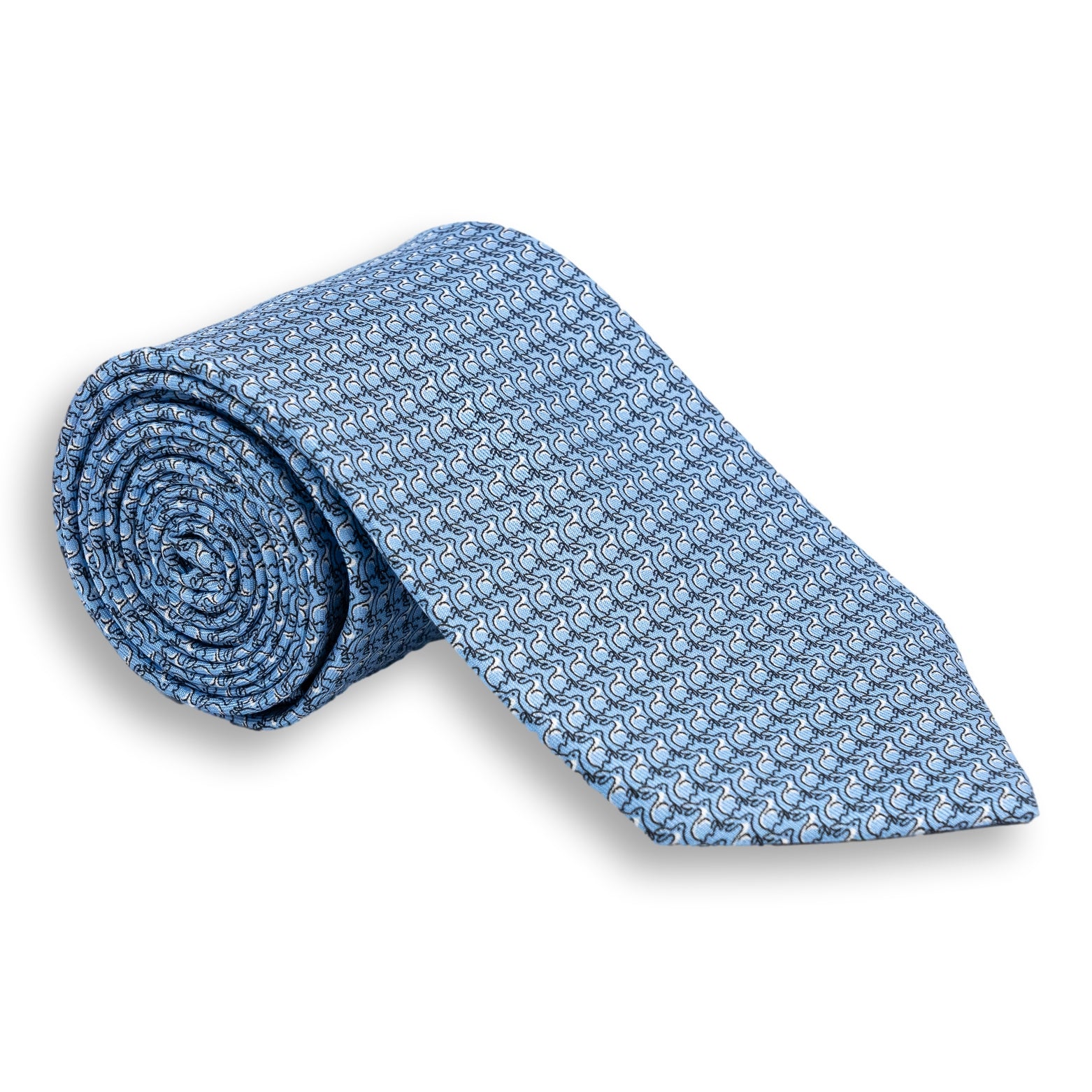 Rabbit Pattern Silk Print Tie