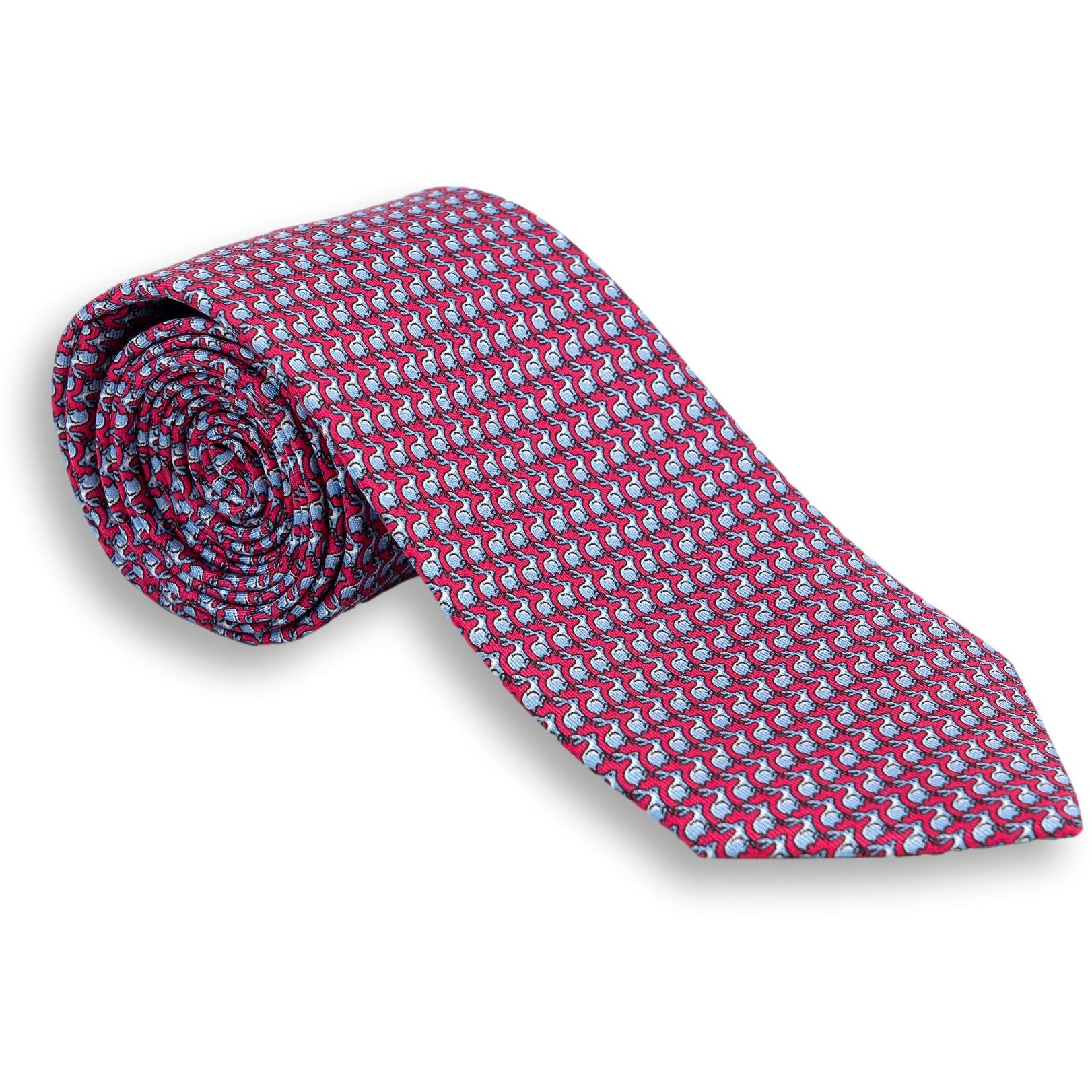 Rabbit Pattern Silk Print Tie