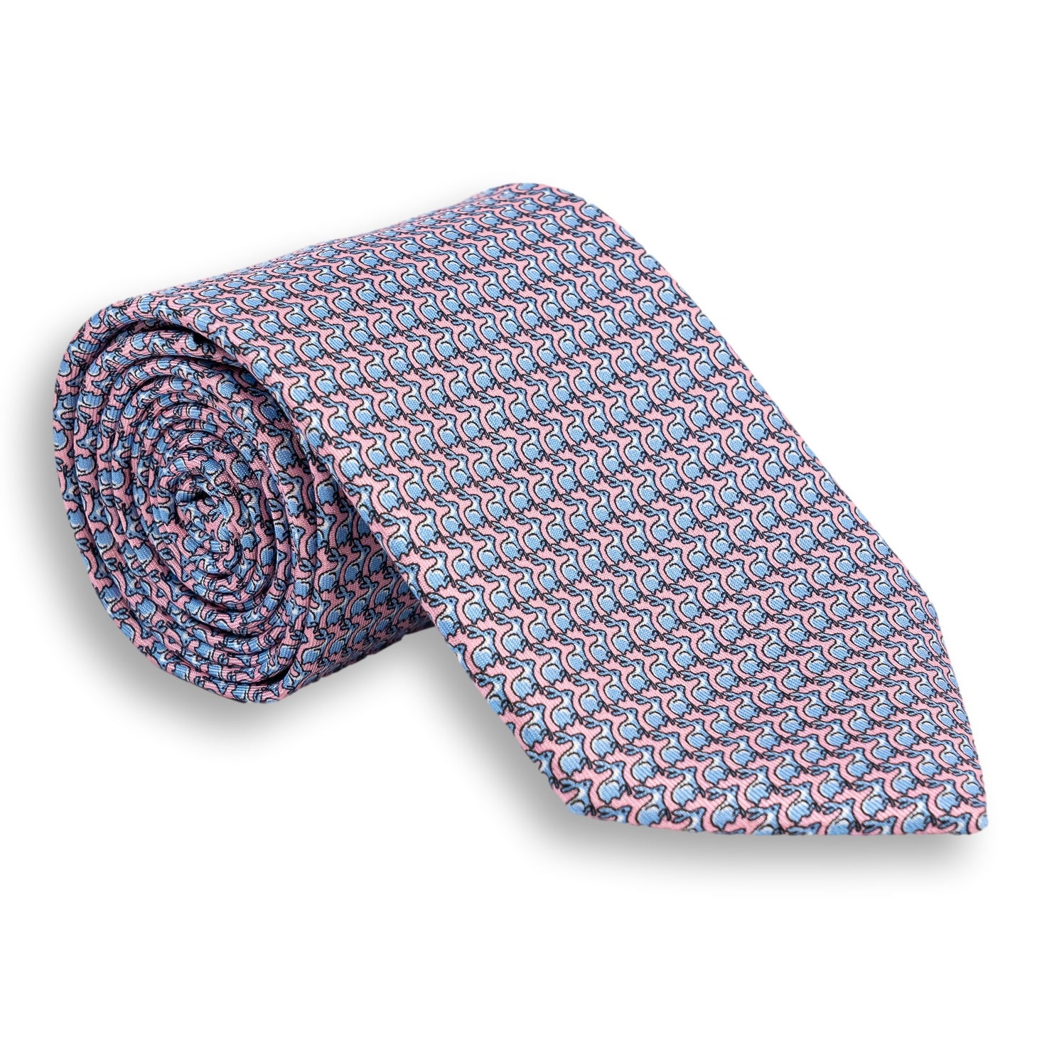 Rabbit Pattern Silk Print Tie