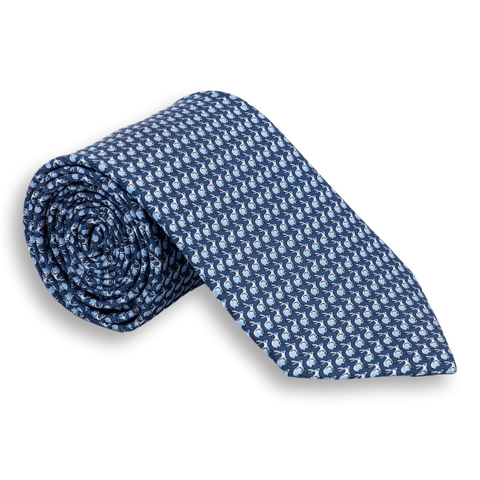 Rabbit Pattern Silk Print Tie