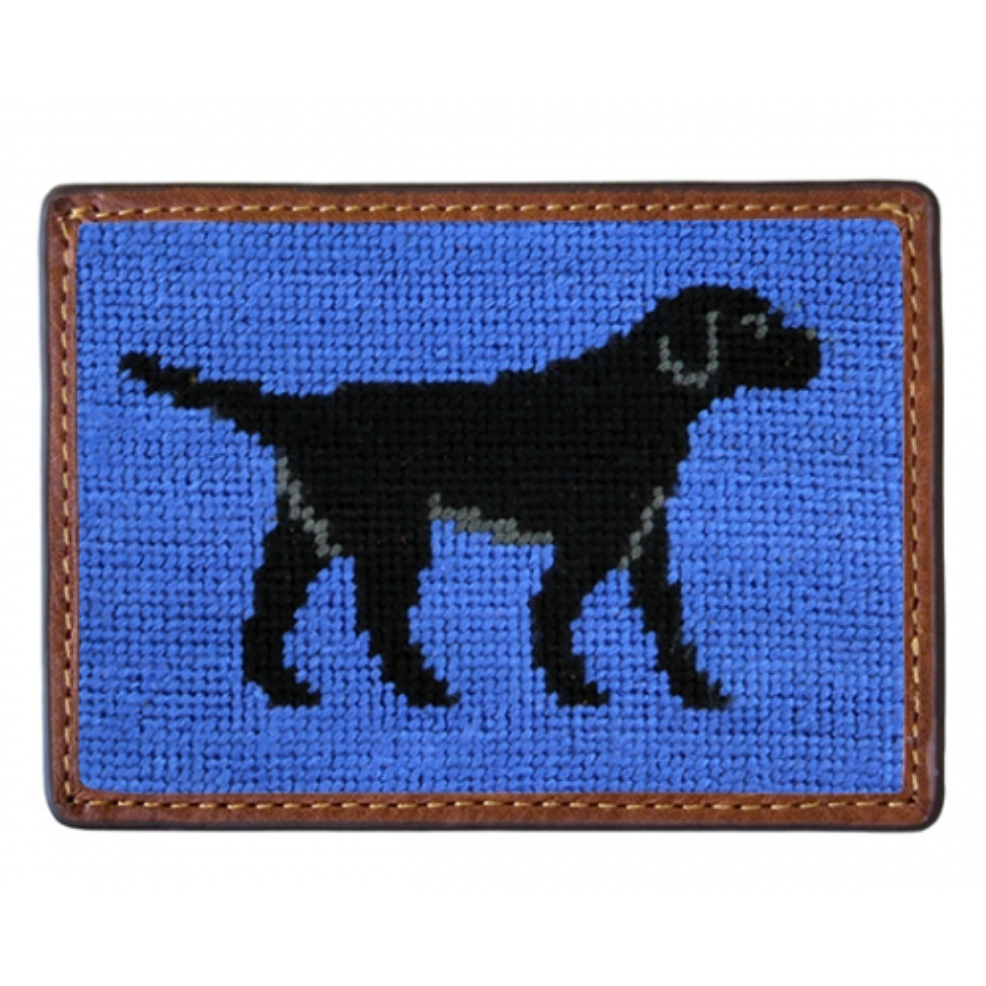 Black Lab Needlepoint Card Wallet