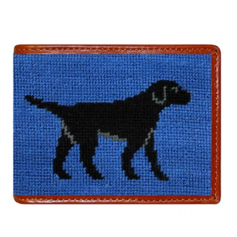 Black Lab Needlepoint Bi-Fold Wallet