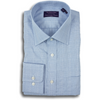 Blue Prince of Wales Spread Collar Dress Shirt