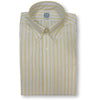 Yellow Alternating Stripe Button Down Sport Shirt