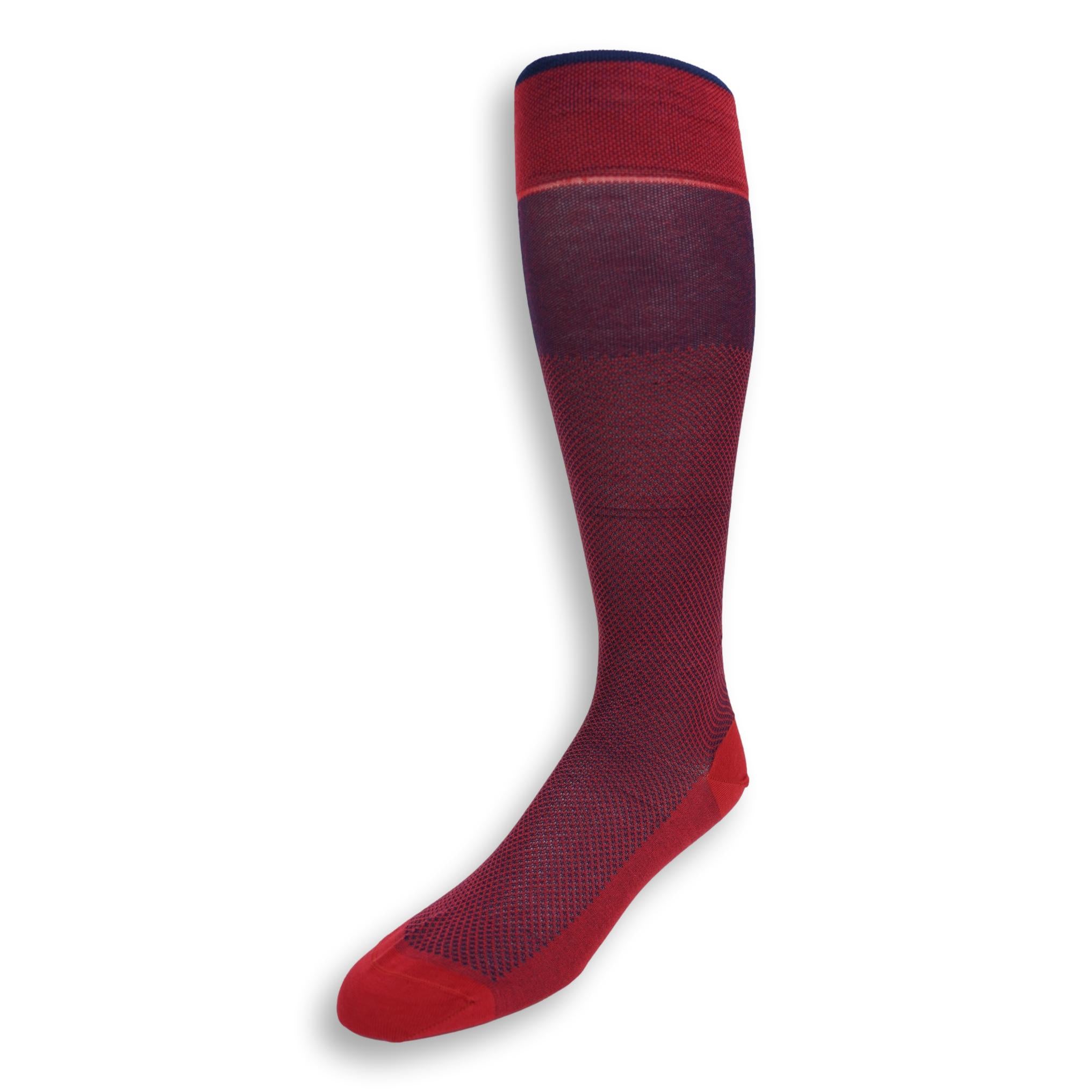 Pima Cotton Microargyle Over the Calf Dress Socks