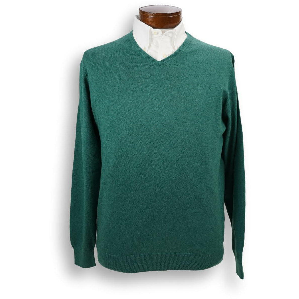 Cotton, Silk, and Cashmere Blend V-Neck Sweater