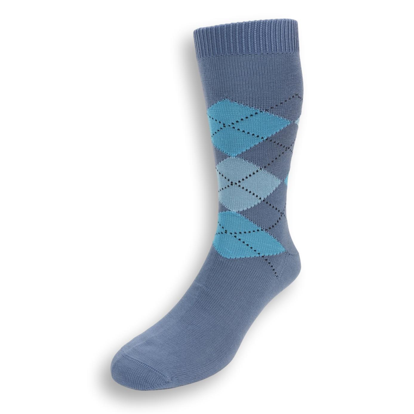 Mid-Calf Cotton Argyle Dress Sock