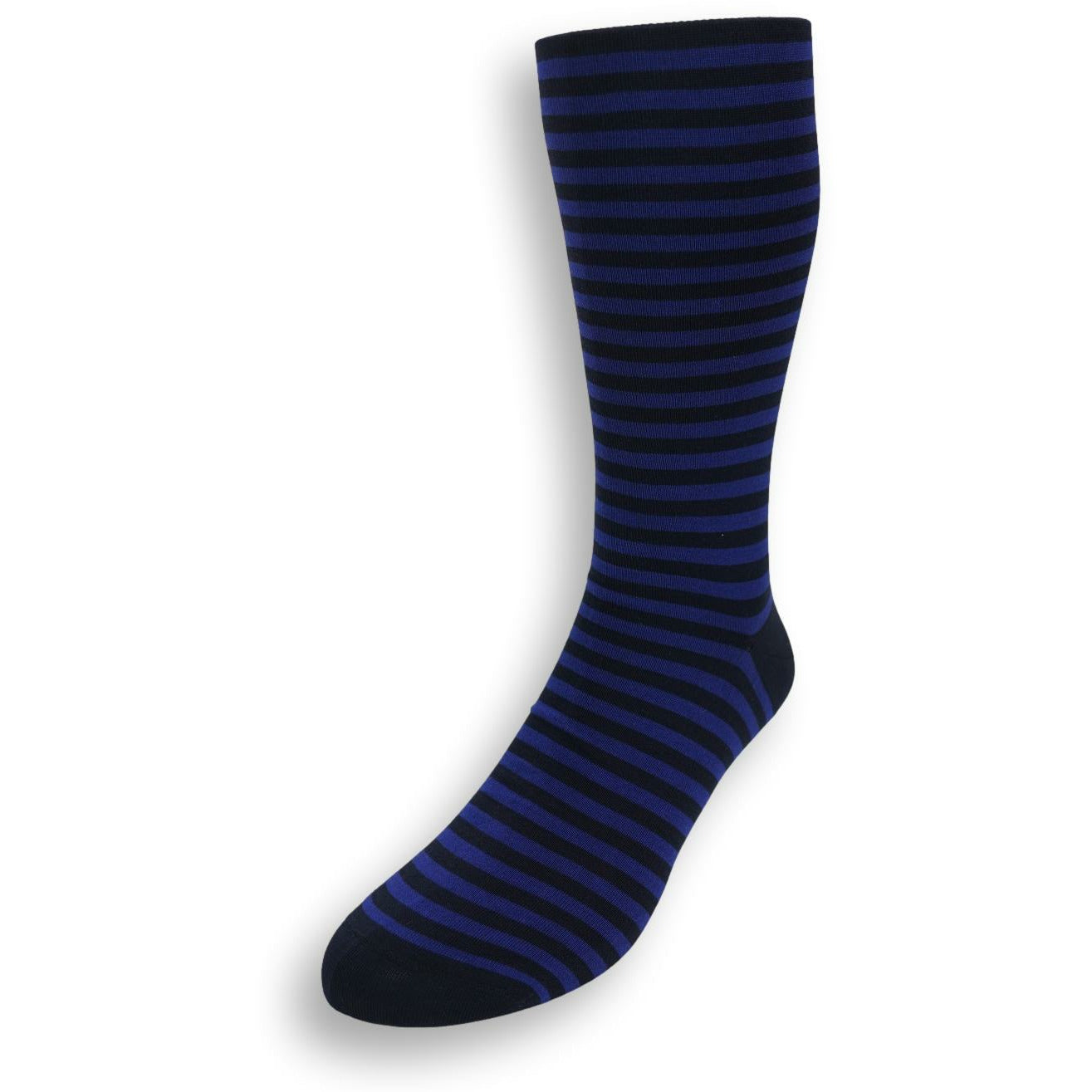 Mid-Calf Striped Cotton Dress Sock